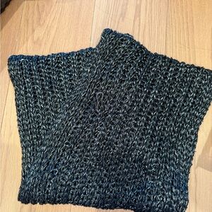Zara Chunky Knit Black Scarf